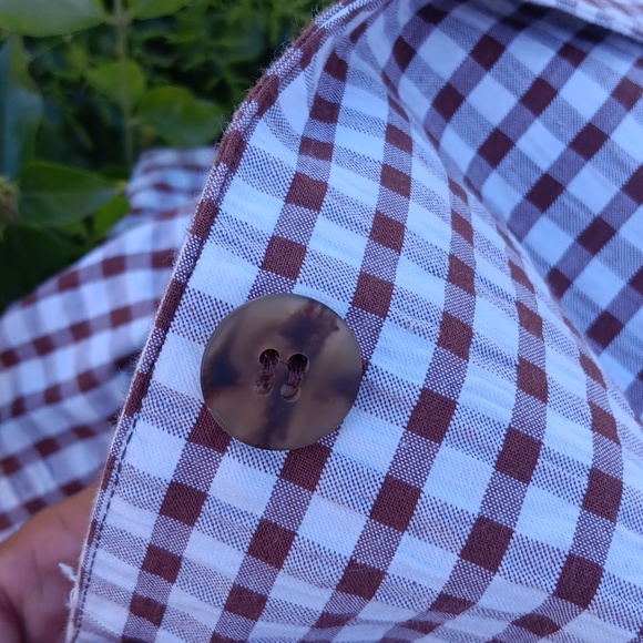 LIZ CLAIBORNE LIZSPORT LADIES PURE COTTON SEERSUCKER CHECK (2) BUTTON LUX BLAZER - Picture 13 of 17